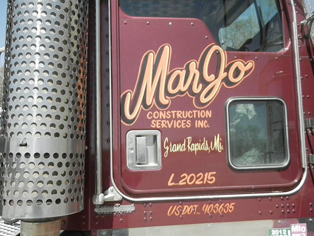 Marjo Construction Truck Panel